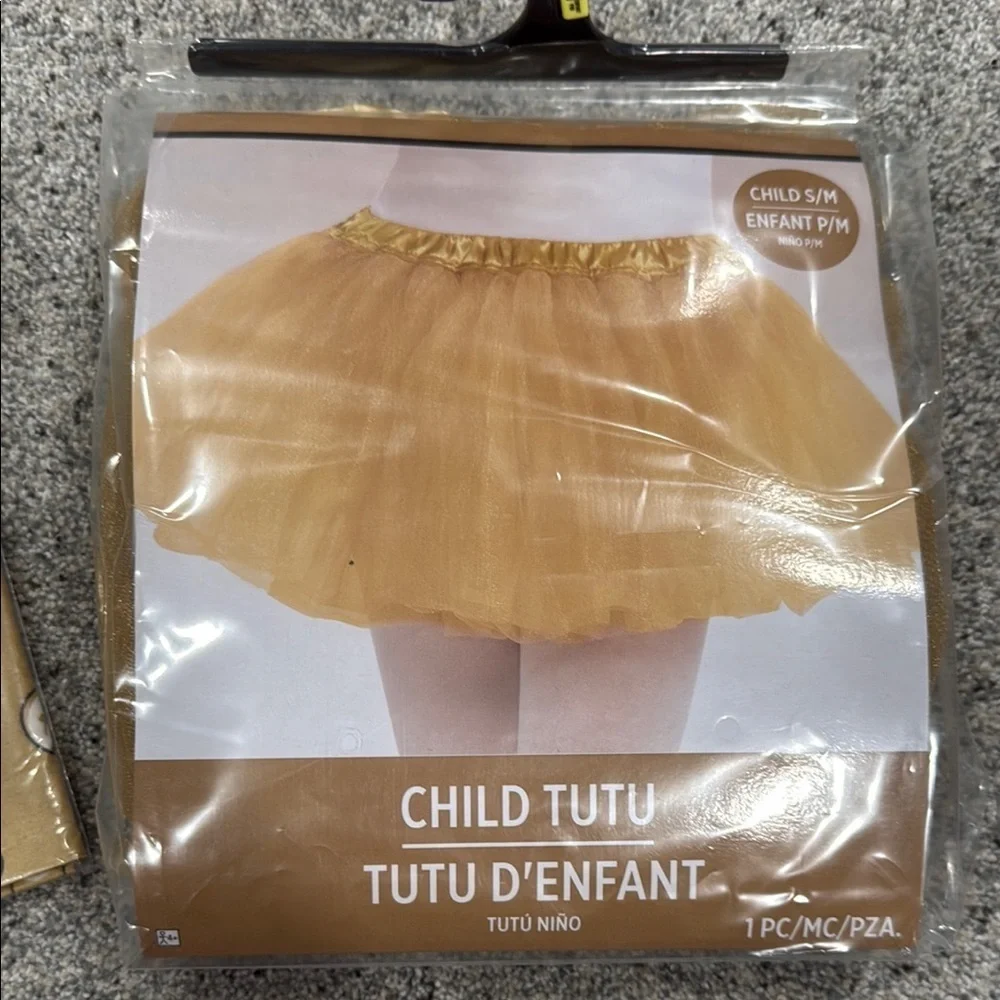 Gold Child Tutu and Bandana Set